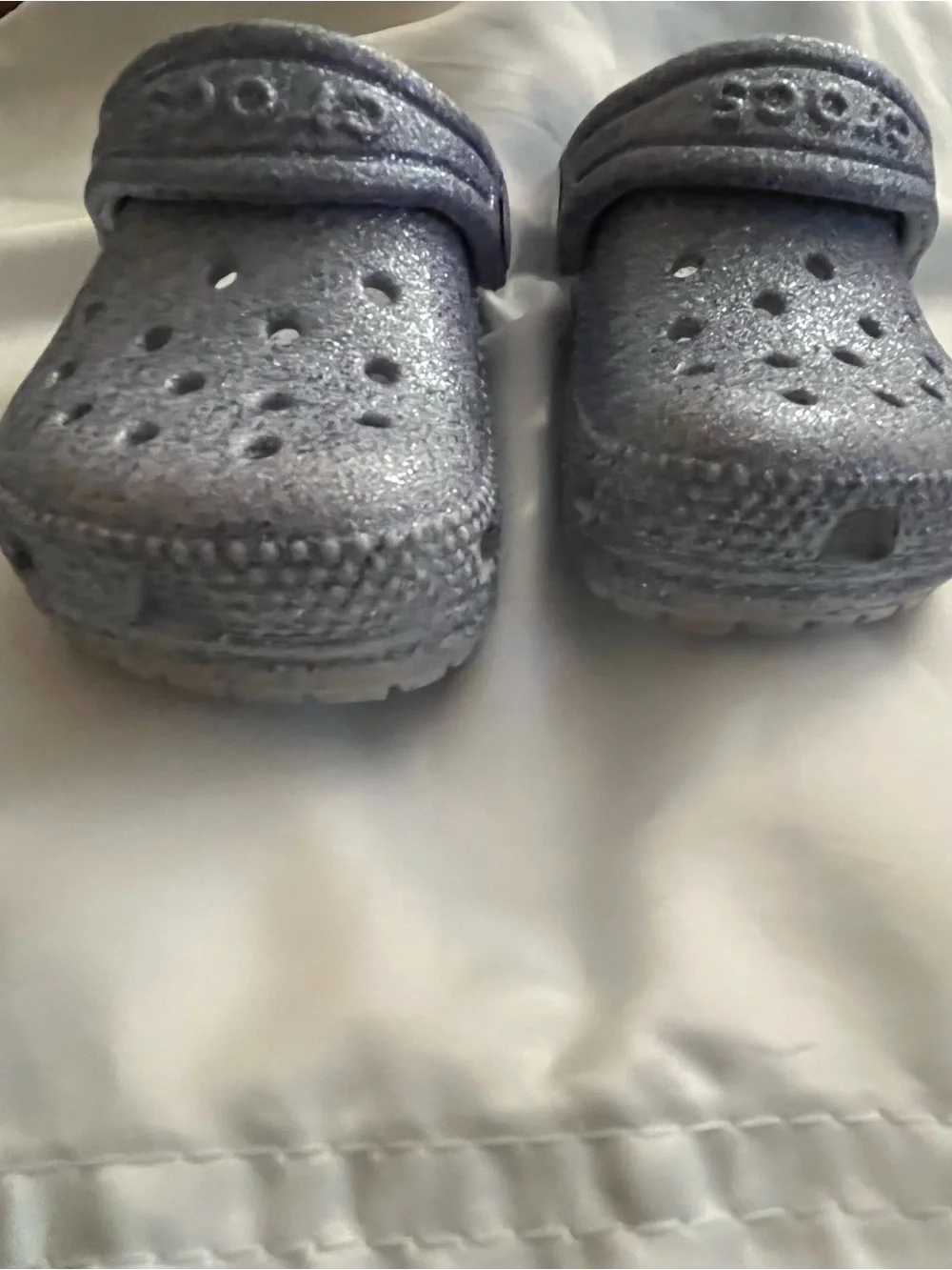 Crocs Toddler/Kids' Classic Glitter Clog Size C5. Light Purple Slip On Shoes EUC